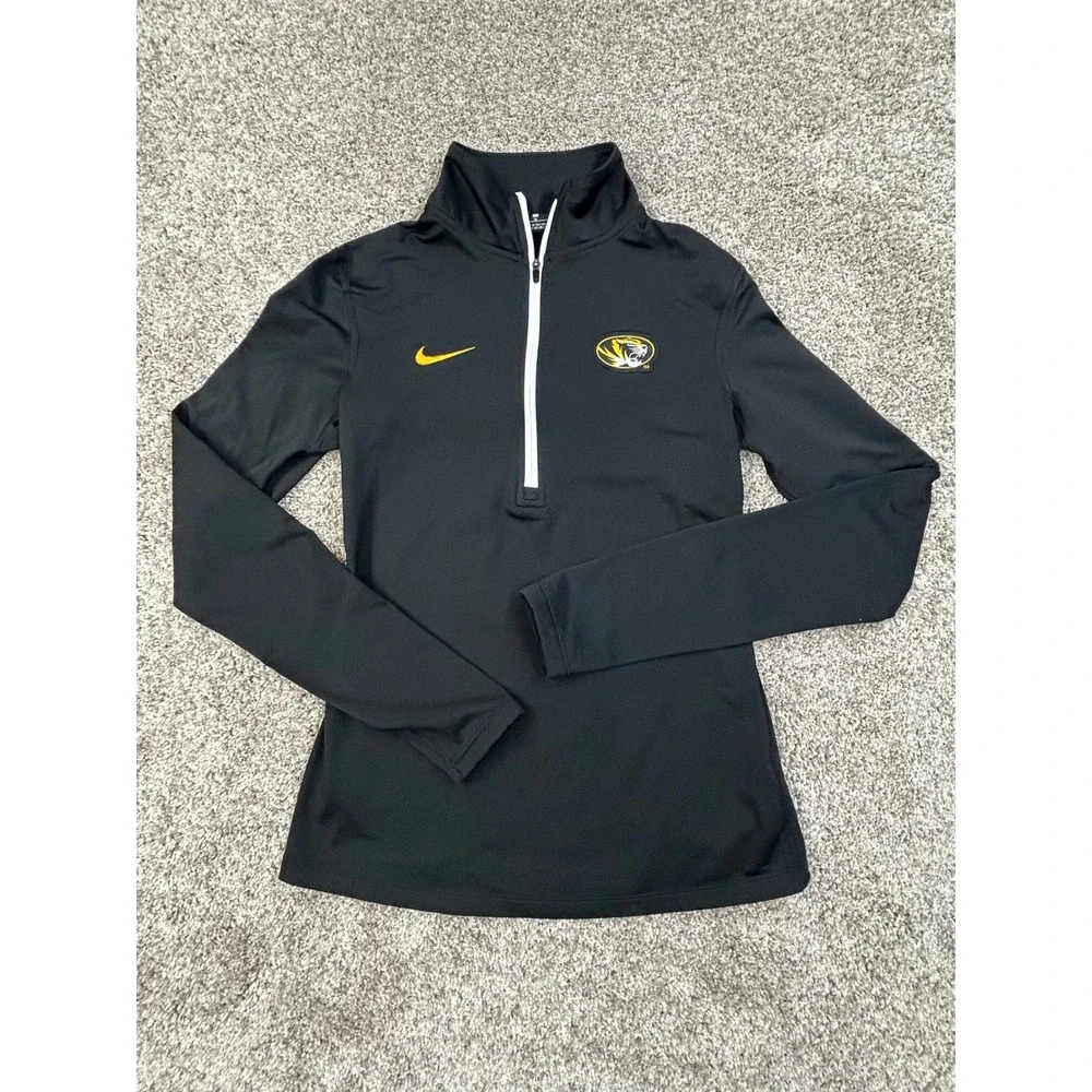 Nike Dri-FIT Missouri Tigers Quarter Zip Pullover Womens Medium Mizzou #0699